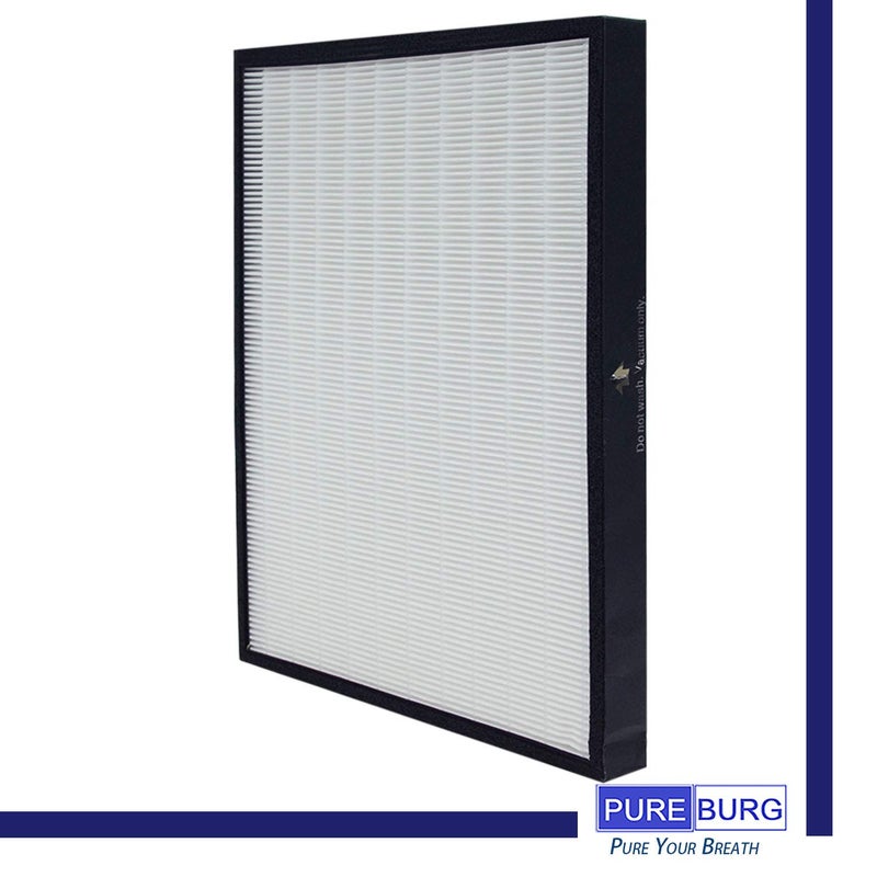PUREBURG Replacement Filter Compatible with Rabbitair BioGS BioGP SPA-421A SPA-582A Air Purifiers, H13 HEPA Air Clean dust PM2.5 Odor smoke VOCs - Image 2